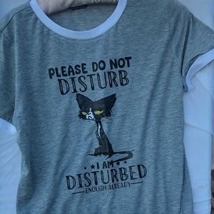 3/$25🌻 Large grey ringer tee “Disturbed”